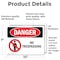 Signmission No Trespassing Danger Sign, Vinyl Decal, 10in W x 7in L, 2PK OS-2PACK-DS-D-710-L-1493 - alternate 6